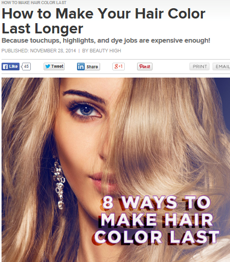 How to make your hair last longer